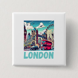 London-Sticker 缶バッジ