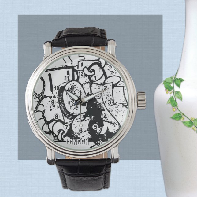 London Street Art Watch, Samurai, Creative Art 腕時計 (クリエイターアップロード済み)