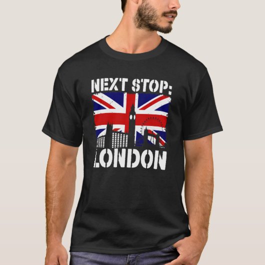 London Summer Vacation Trip Next Stop Vacay Vibes Tシャツ (正面)