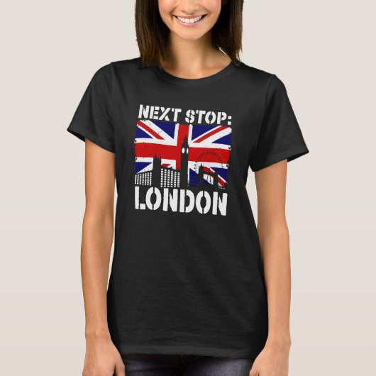 London Summer Vacation Trip Next Stop Vacay Vibes Tシャツ (正面)