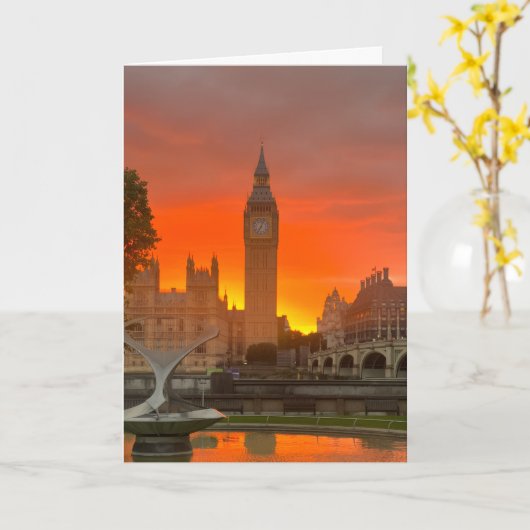 London Sunrise and Sunset  カード (黄色い花)