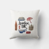 London Throw Pillow クッション (裏面)