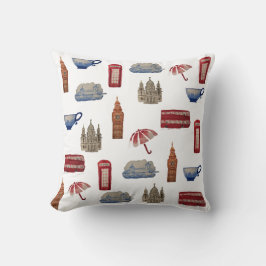 London Throw Pillow クッション