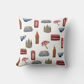 London Throw Pillow クッション