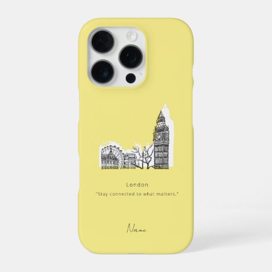 London Tone Sketch電話ケース iPhoneケース (裏面)