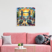 London Tower Bridge Iconic Scene Stretched Canvas キャンバスプリント (インサイチュ (リビング))