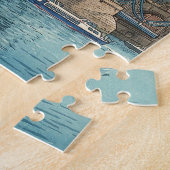 London Tower Bridge Japanese Woodblock Print ジグソーパズル (側面)