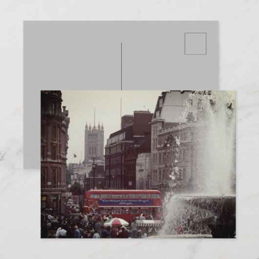 London, Trafalgar Square ポストカード (正面/裏面)