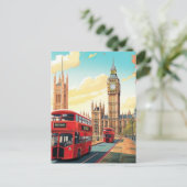 London Travel Postcard Art, London Travel Art, Eng シーズンポストカード (スタンド正面)