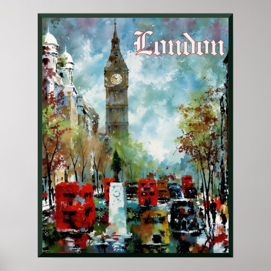 London travel poster ポスター (正面)