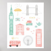 London Travel Poster ポスター (正面)