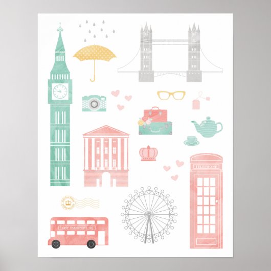 London Travel Poster ポスター (正面)