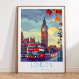 London Travel Poster, 統一されたKingdom Travel Wall ポスター