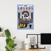 London Travel Poster England Art British European ポスター (ホームオフィス)