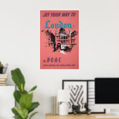 London Travel Poster England Art English Print ポスター (ホームオフィス)