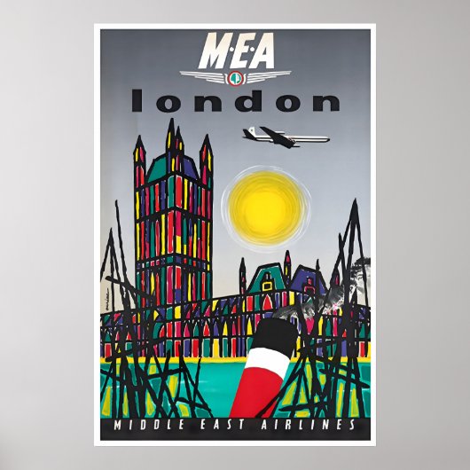 London Travel Poster England Art MEA Print ポスター (正面)