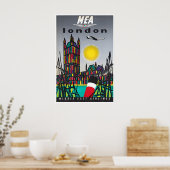 London Travel Poster England Art MEA Print ポスター (キッチン)