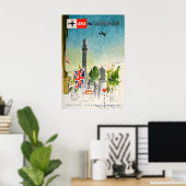 London Travel Poster England Art Print Tourism Ad ポスター (ホームオフィス)