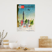 London Travel Poster England Art Print Tourism Ad ポスター (キッチン)