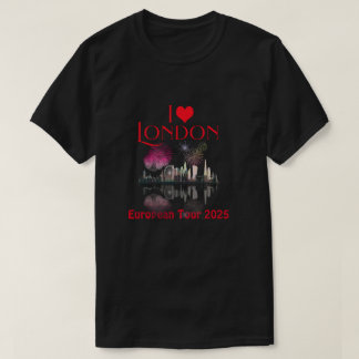 London UKカスタム Skyline Fireworksのお土産 Tシャツ