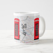 London Underground Tube Map Red Phone Booth ジャンボコーヒーマグカップ (正面右)