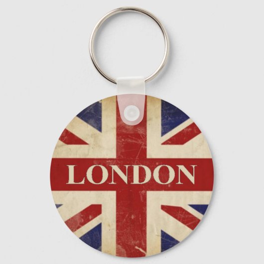 London - Union Jack - I Love London キーホルダー (正面)