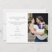 London Watercolor Wedding Photo サンキューカード (裏面)