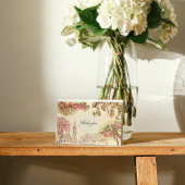 London Wedding Thank You Card with Floral Skyline カード