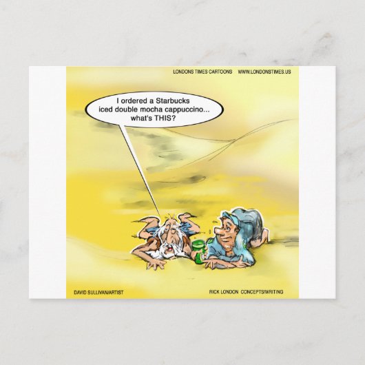 Londons Times Cartoonsによるコーヒー中毒 ポストカード (正面)