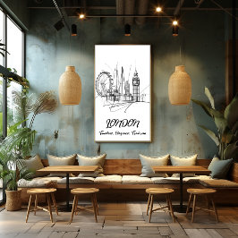 Londres: Elegancia Atemporal - Arte Lineal ポスター