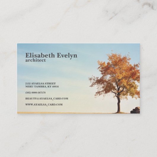 Lone Autumn Sentinel 名刺 (裏面)