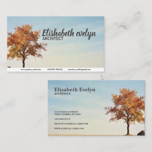 Lone Autumn Sentinel 名刺 (正面/裏面)