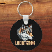 Lone But Strong Wolf キーホルダー (正面)