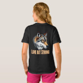 Lone But Strong Wolf Tシャツ (裏面フル)