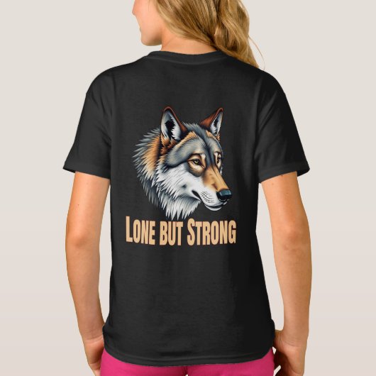 Lone But Strong Wolf Tシャツ (裏面)