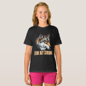 Lone But Strong Wolf Tシャツ (正面フル)
