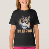 Lone But Strong Wolf Tシャツ (正面)