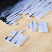 Lone Duck Silhouette Wildlife Water Ripples写真 ジグソーパズル (側面)