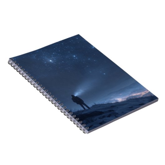 Lone Explorer Starry Night Notebook ノートブック (右側)