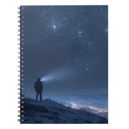 Lone Explorer Starry Night Notebook ノートブック (正面)