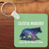 Lone Galaxy Wolf Silhouette キーホルダー (正面)