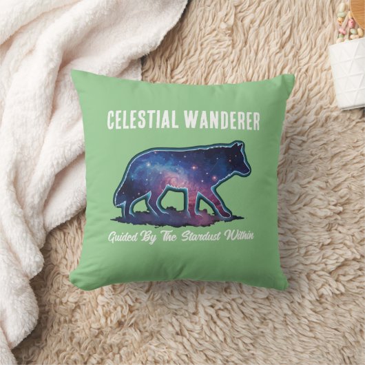 Lone Galaxy Wolf Silhouette クッション (ブランケット)
