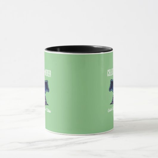 Lone Galaxy Wolf Silhouette マグカップ (中央)