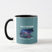 Lone Galaxy Wolf Silhouette (wild universe) マグカップ (左)