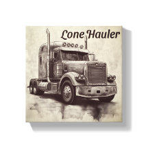 "Lone Hauler - Carcoa Bobtailトラックはっきりしたのアートプリ