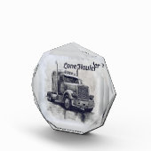 "Lone Hauler - Carcoa Bobtailトラックはっきりしたのアートプリ フォトブロック (右)