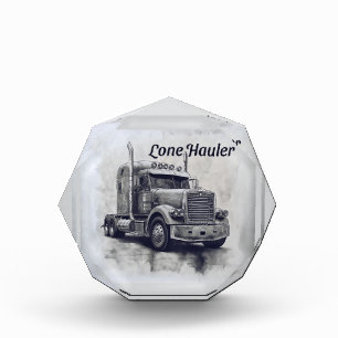 "Lone Hauler - Carcoa Bobtailトラックはっきりしたのアートプリ フォトブロック
