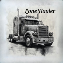 "Lone Hauler - Carcoa Bobtailトラックはっきりしたのアートプリ
