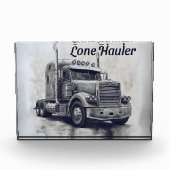 "Lone Hauler - Carcoa Bobtailトラックはっきりしたのアートプリ フォトブロック (正面)