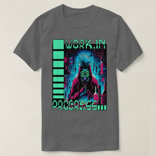 Lone Innovator A CyberPunkデザイン Tシャツ (デザイン正面)
